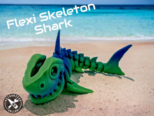 Awesome Flexi Skeleton Shark Flexi Factory Official 3D Printed