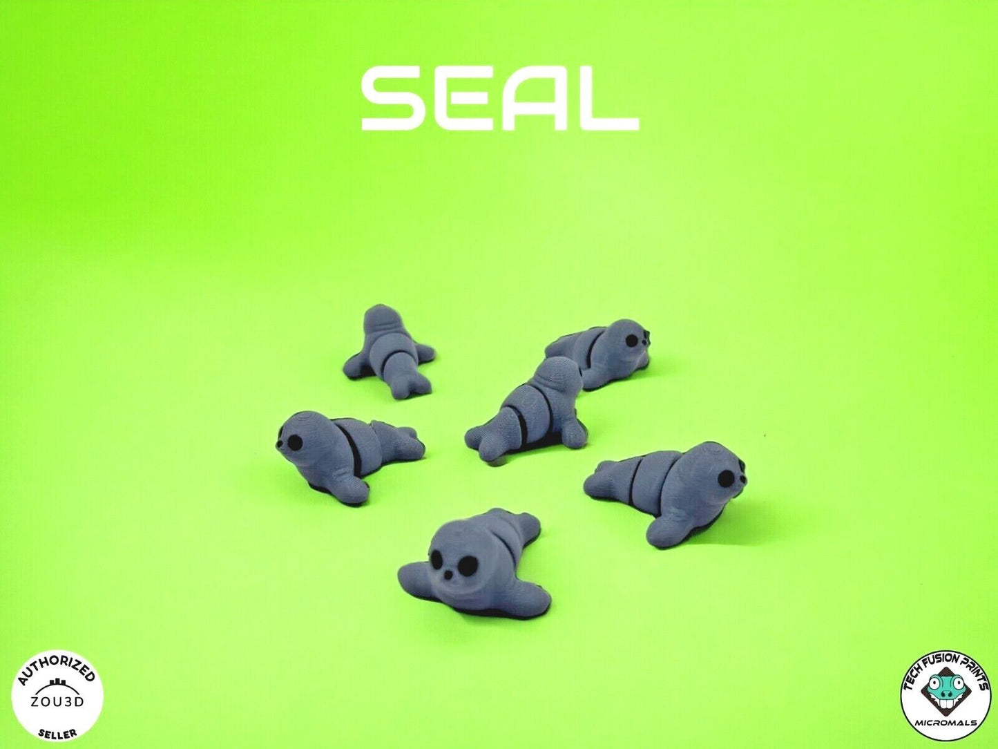 "Micromals" Flexi 3D Printed Micro Animals (Sets of 3 & 6)