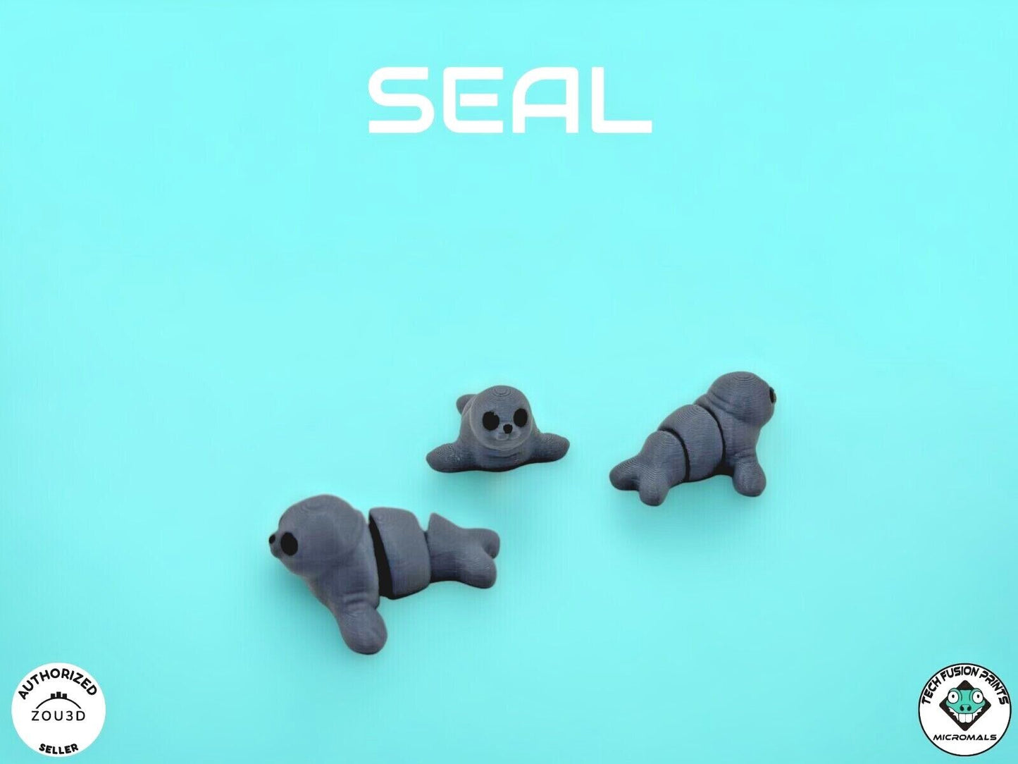 "Micromals" Flexi 3D Printed Micro Animals (Sets of 3 & 6)