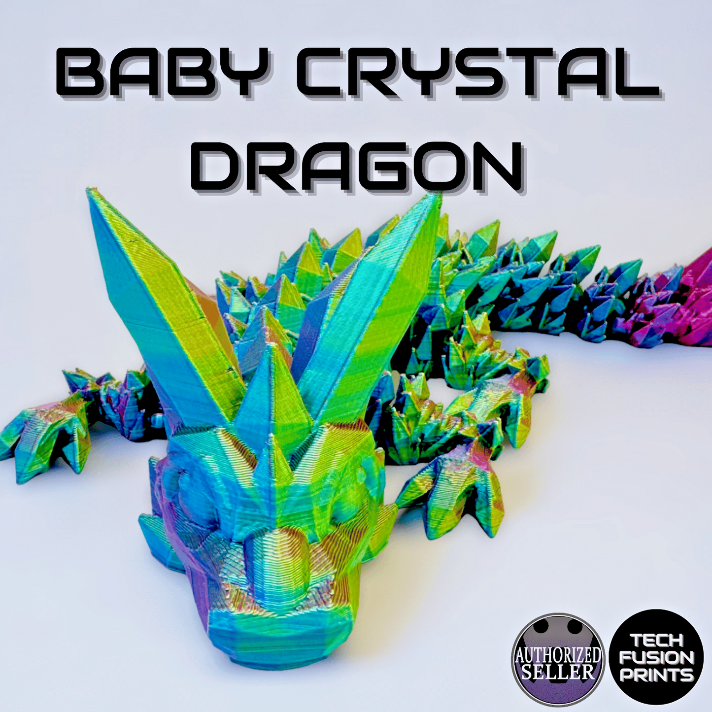 Baby Crystal Dragon (Cinderwing Official 3D Printed)