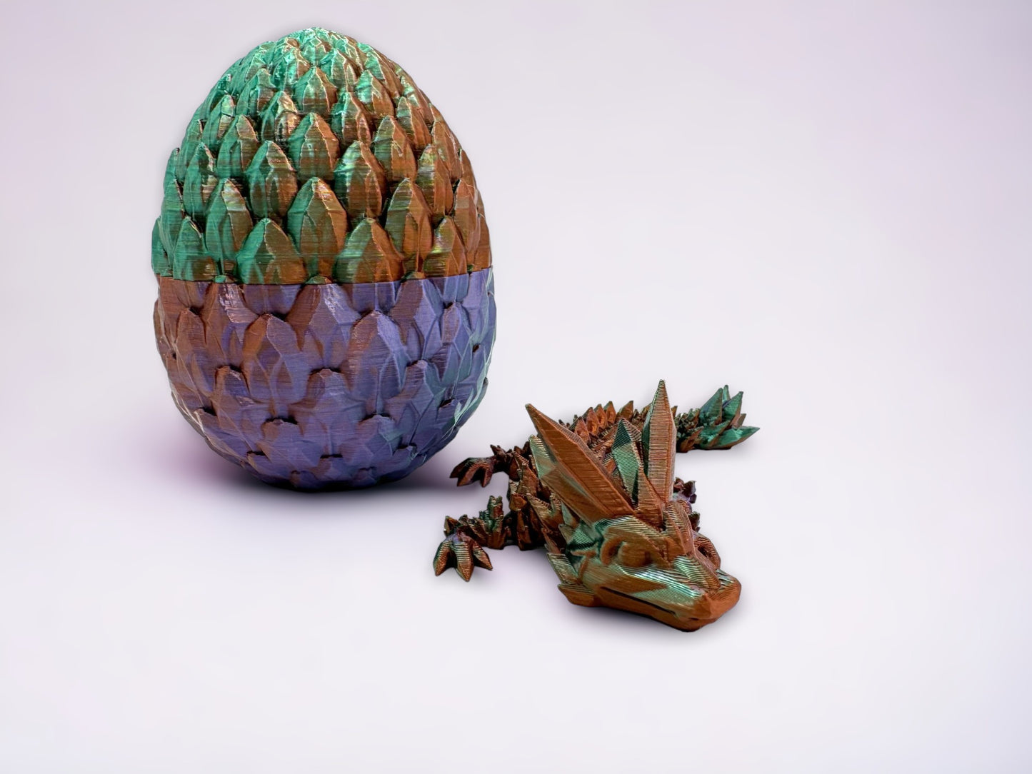 Baby Crystal Dragon & Dragon Egg Combo (Cinderwing Official 3D Printed)