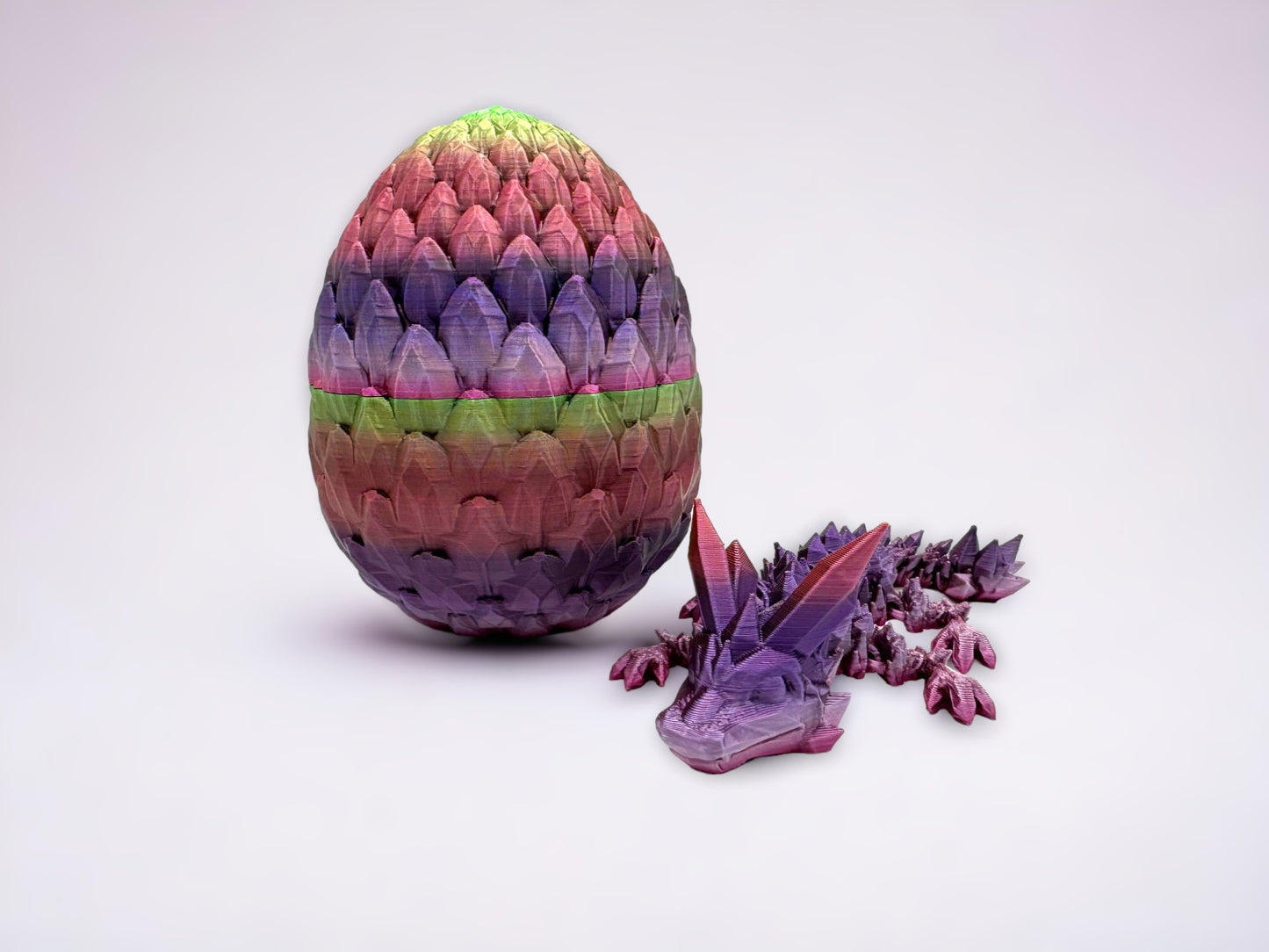 Baby Crystal Dragon & Dragon Egg Combo (Cinderwing Official 3D Printed)