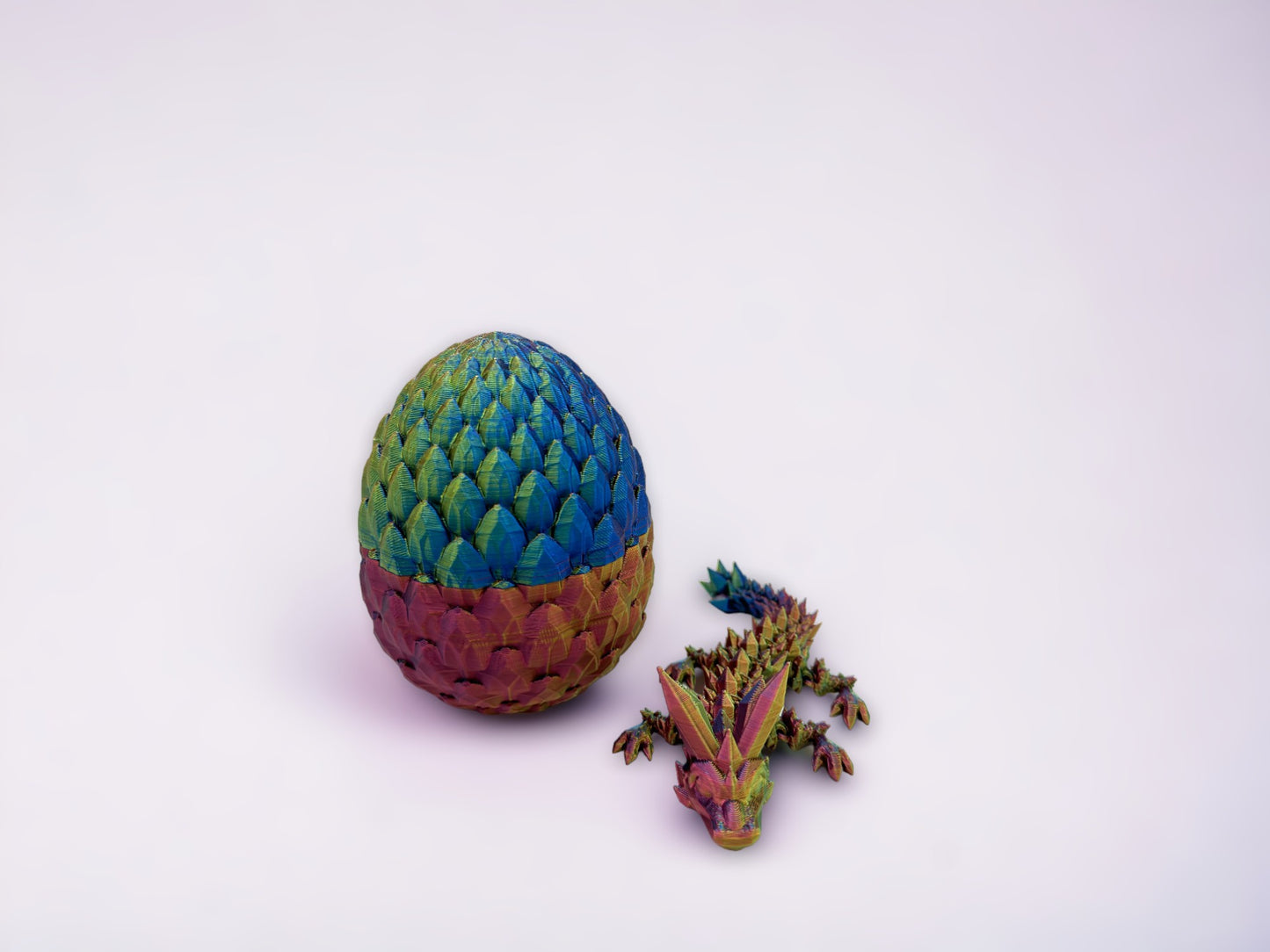 Baby Crystal Dragon & Dragon Egg Combo (Cinderwing Official 3D Printed)