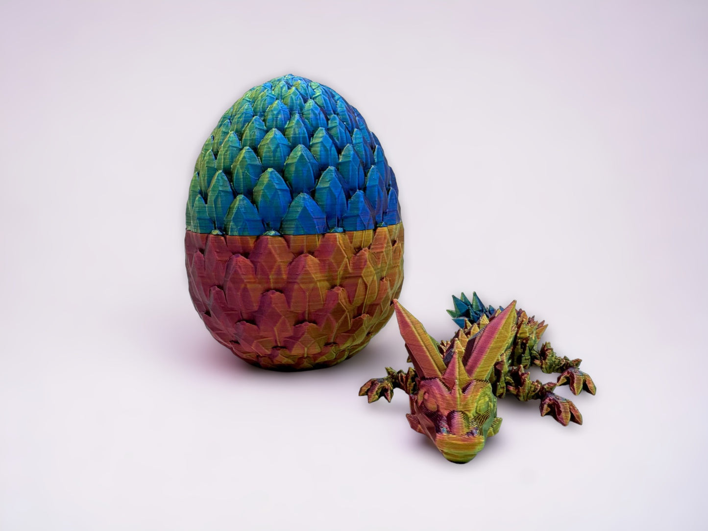 Baby Crystal Dragon & Dragon Egg Combo (Cinderwing Official 3D Printed)