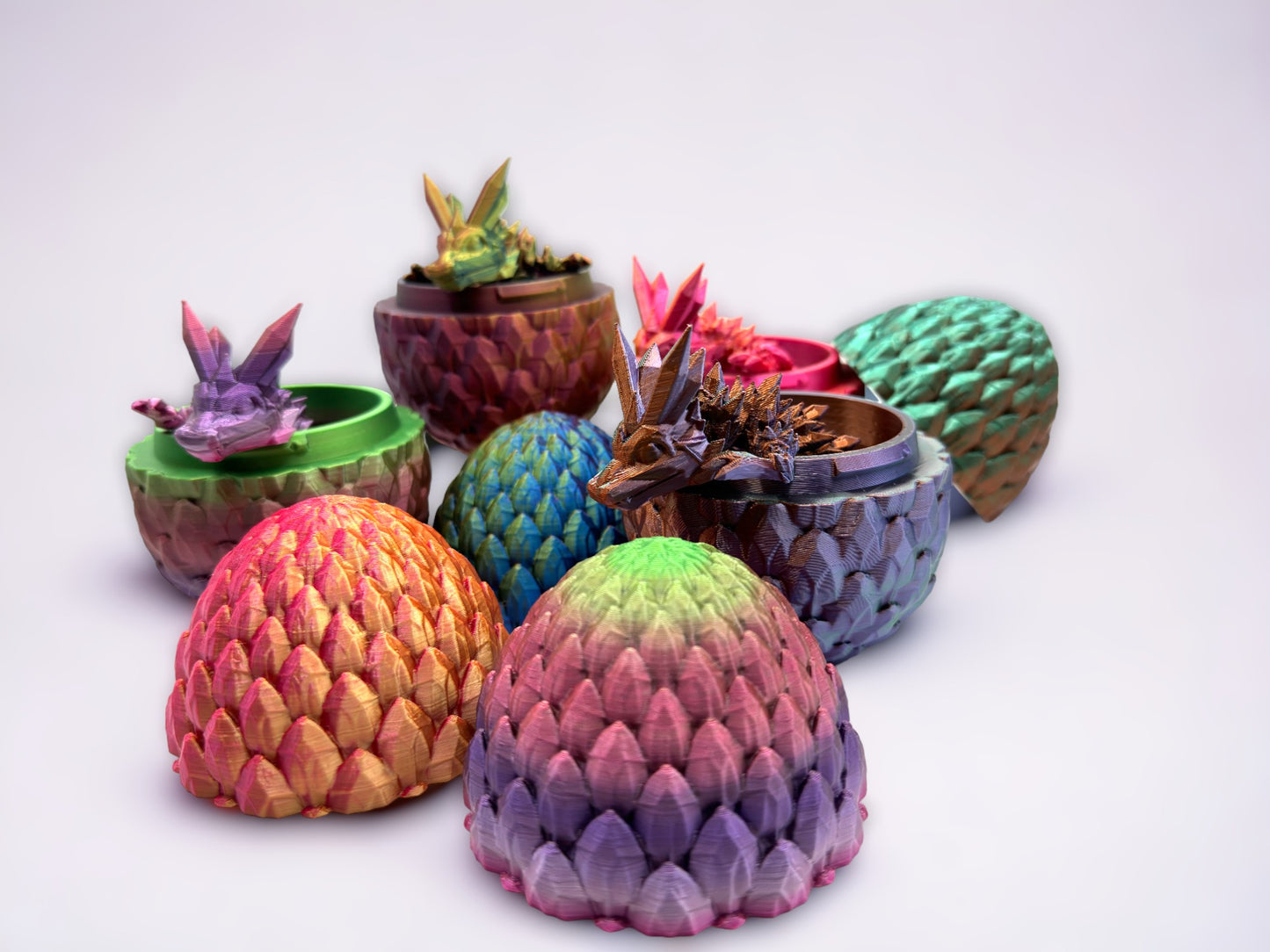 Baby Crystal Dragon & Dragon Egg Combo (Cinderwing Official 3D Printed)