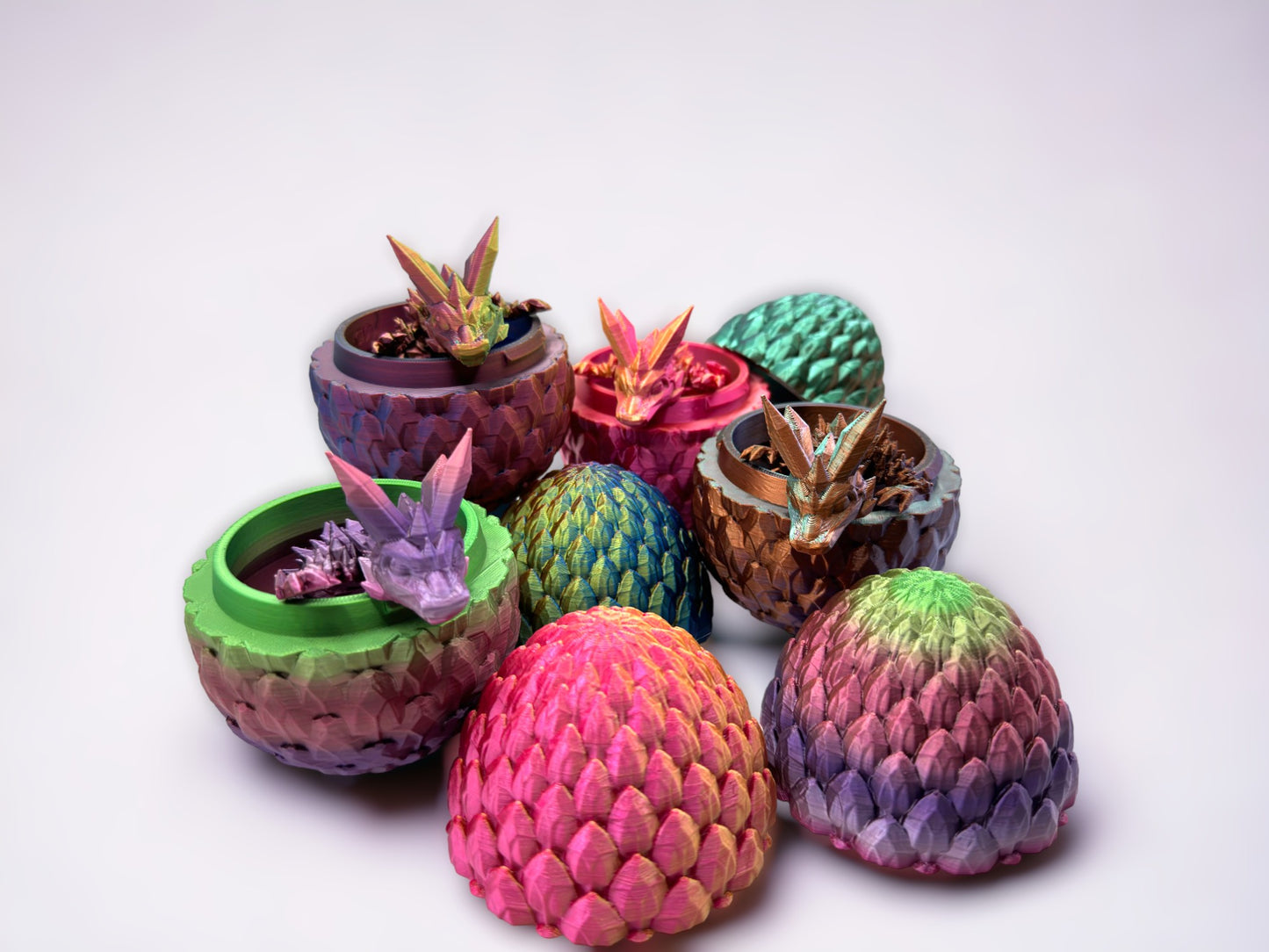 Baby Crystal Dragon & Dragon Egg Combo (Cinderwing Official 3D Printed)